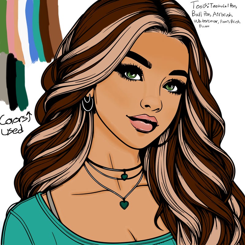 detailed realistic girl