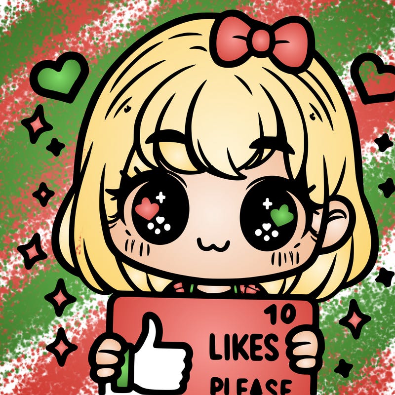 a girl holding 10 likes pls