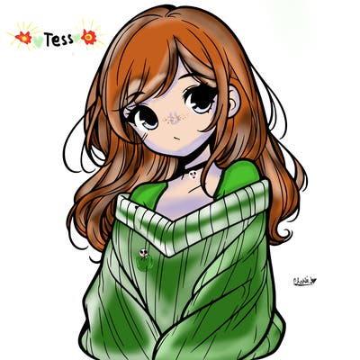 shy pretty girl wearing a sweater that is falling off one shoulder portrait