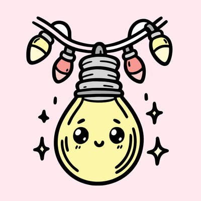 small bulb of a garland