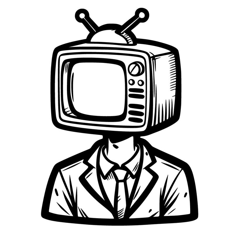 man with tv head