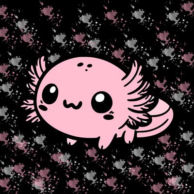 cute easy baby axolotl