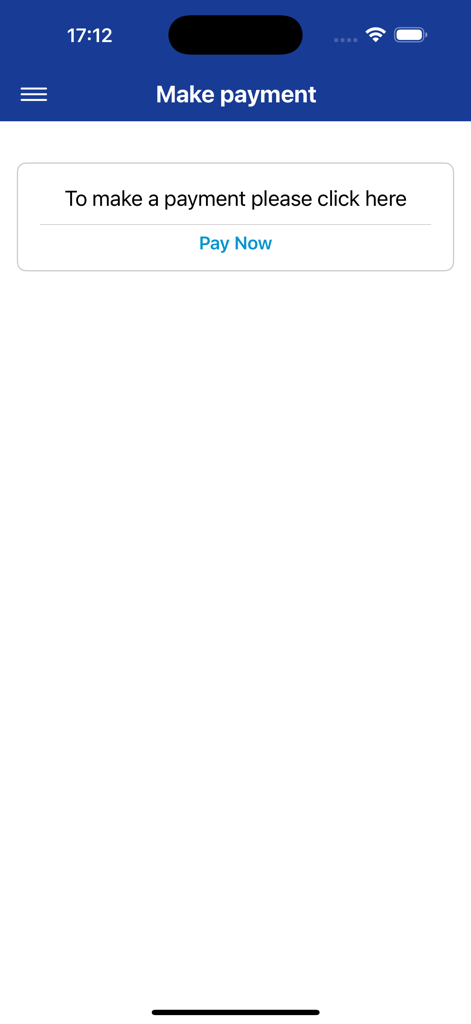 Country Clean Customer App - Make payment interface in the Country Clean recycling app