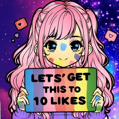 girl holding up sign that says let’s get this to 10 likes realistic