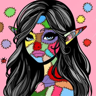 elf girl realistic dark fantasy