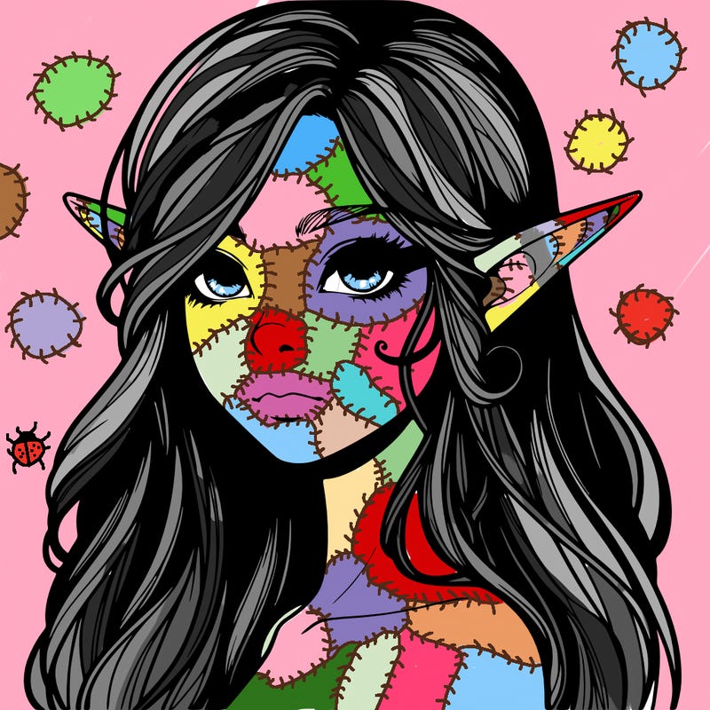 elf girl realistic dark fantasy