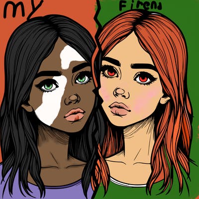 realistic girl split