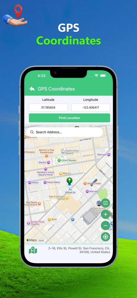 Live Location Tracker - Live Location Tracker app interface showing GPS coordinates and map location