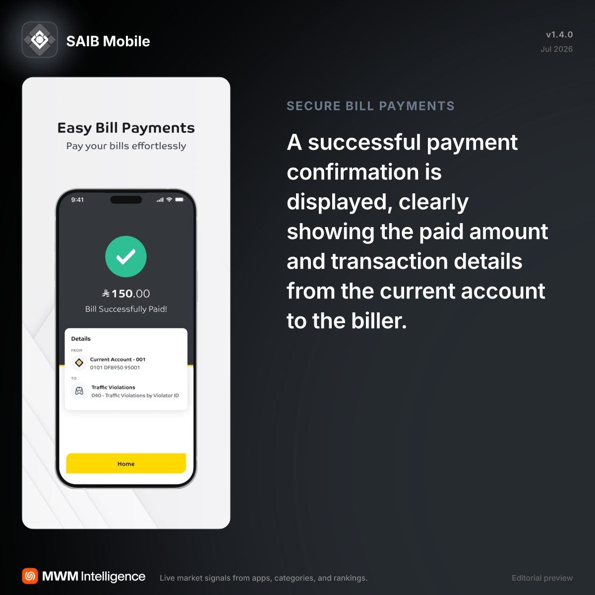 SAIB Mobile - Finance App | MWM