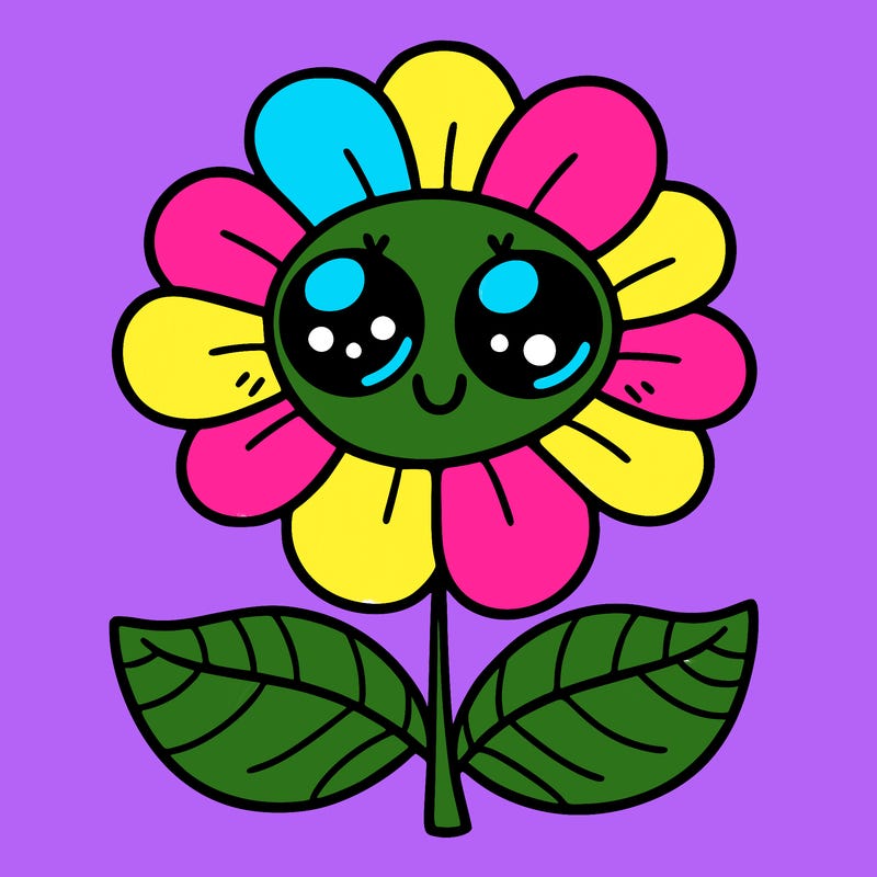 flower with eyes
