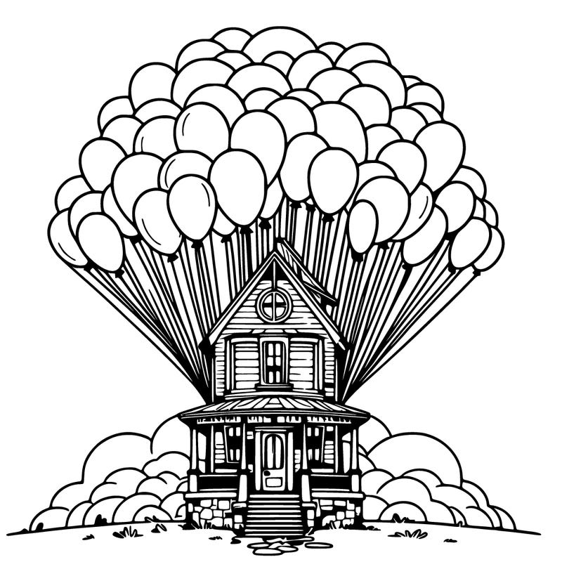 disney up house with balloons
