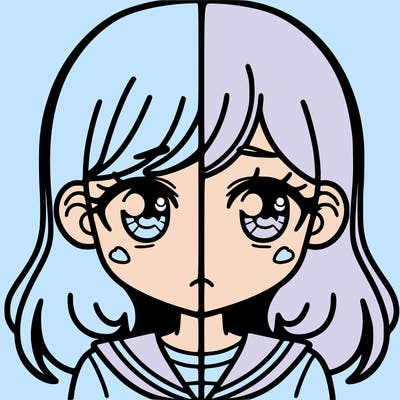 a split of a girl