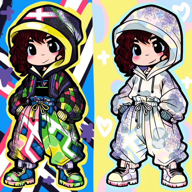 girl with baggy clothes