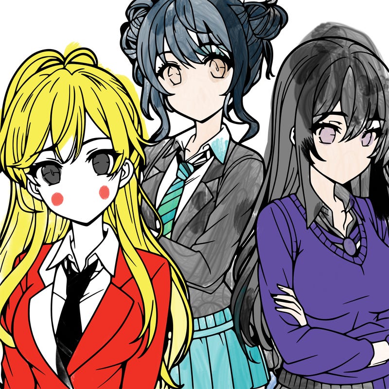 anime girls teenagers