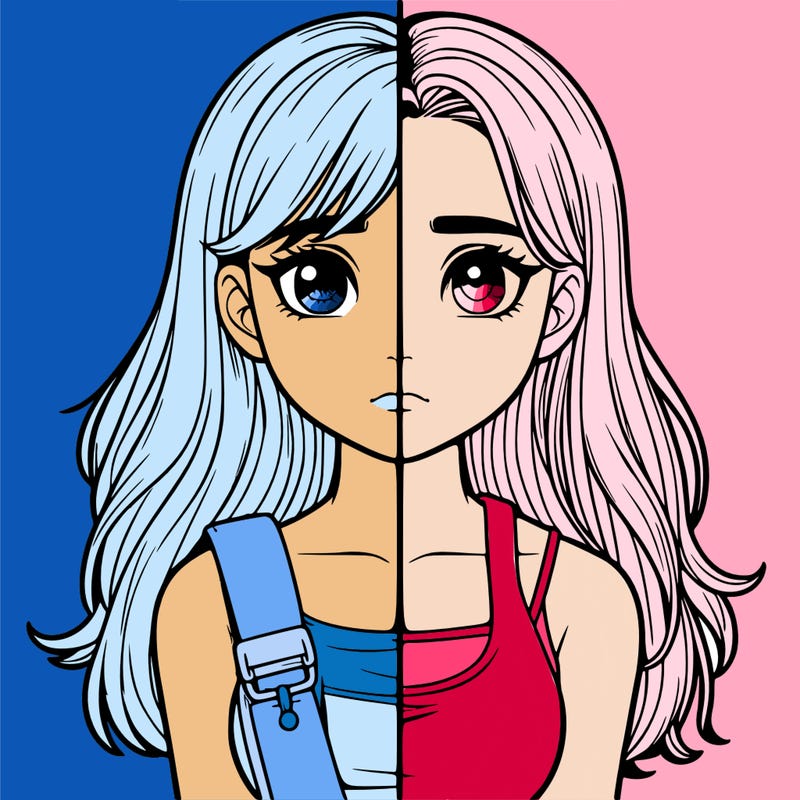 realistic girl split