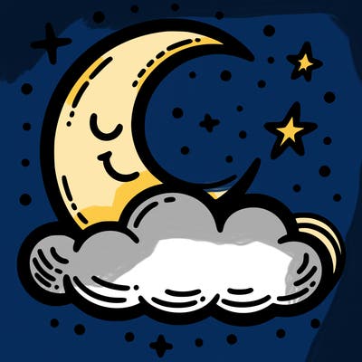 cloud with moon