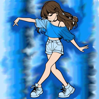 realistic girl danceing