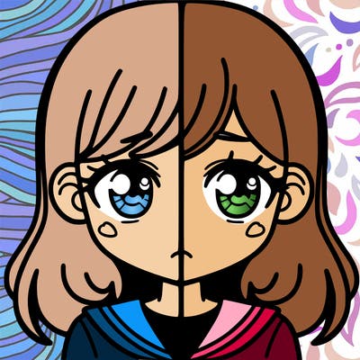 a split of a girl