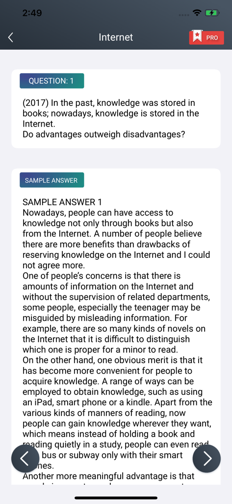 IELTS Writing Exam Test Prep - IELTS-Schreibaufsatzmusterantwort für eine Frage zum Thema Internet im Vergleich zu Büchern