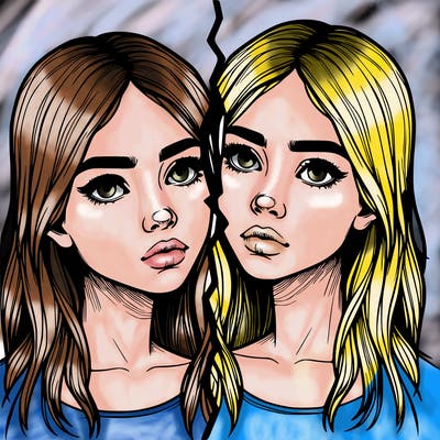 realistic girl split