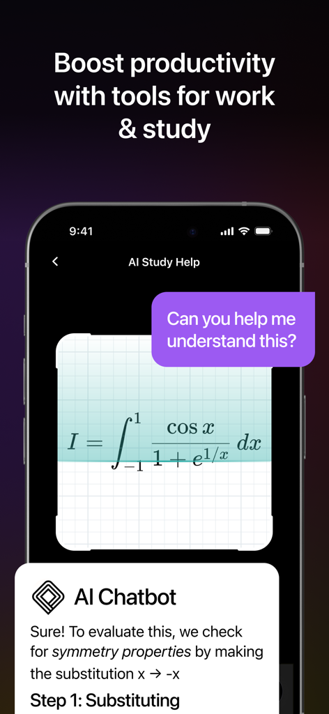 Pixi AI 챗봇이 사진에서 복잡한 수학 방정식을 풀어 학습 도움을 제공함
