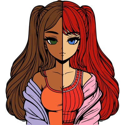 realistic girl split