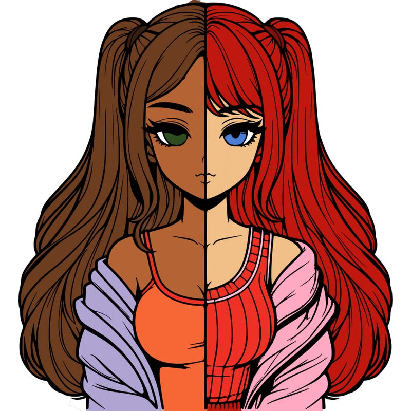 realistic girl split