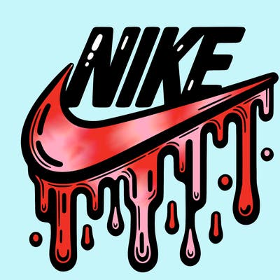 dripping nike logo