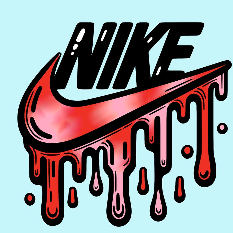 dripping nike logo