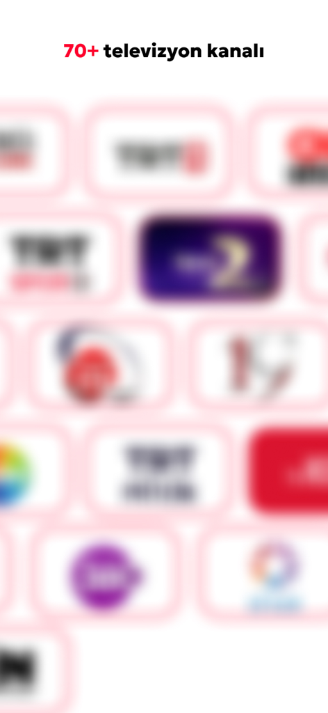 TV İzle: Watch Shows & Films - Griglia di loghi di oltre 70 canali televisivi turchi