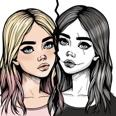 realistic girl split