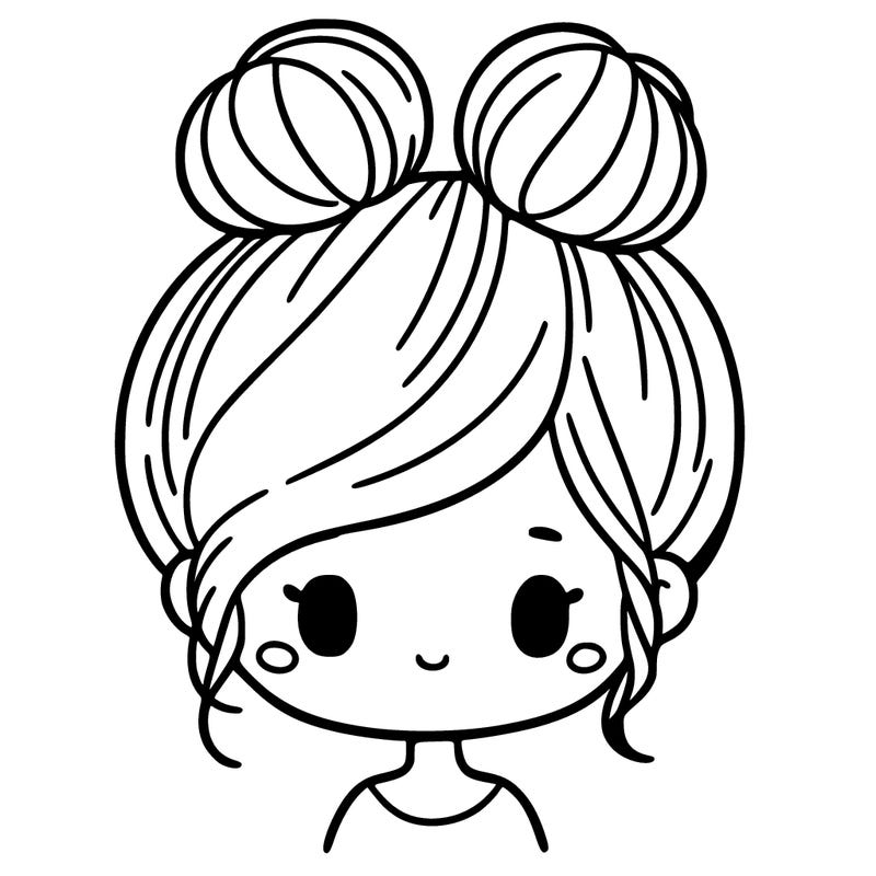 a girl with bun hairstyle