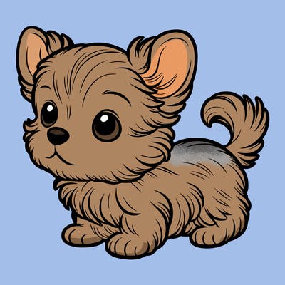 a realistic tiny dog