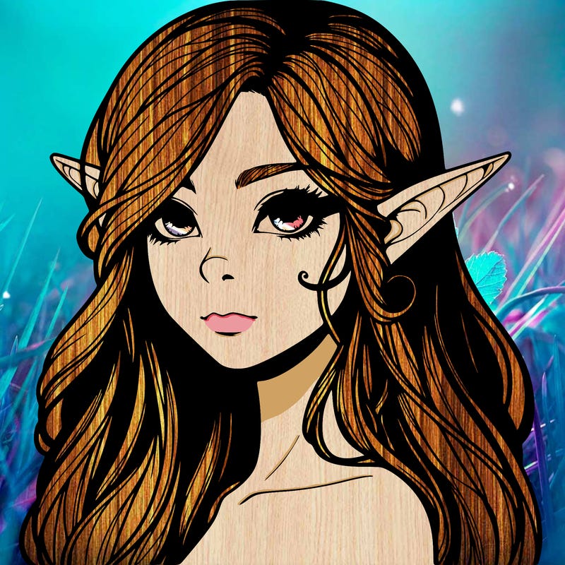 elf girl realistic dark fantasy