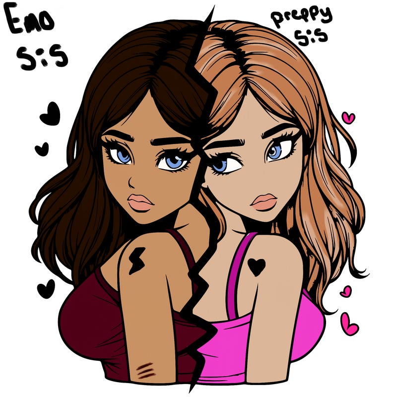 realistic girl split