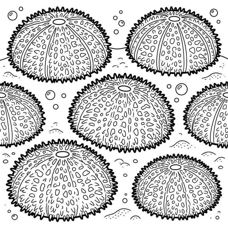 Explore the calming beauty of our Sea Biscuits coloring page, specially designed for seniors with clear lines and intricate patterns. Dive into a relaxing creative activity that promotes mindfulness and artistic expression.