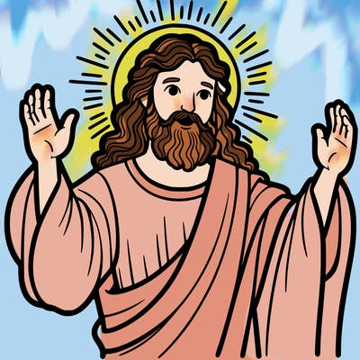 coloring page of christian god