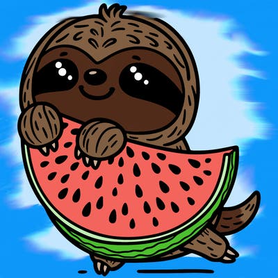 watermelon sloth