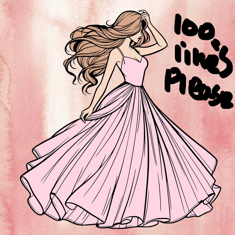 realistic woman with dress flowing in the wind