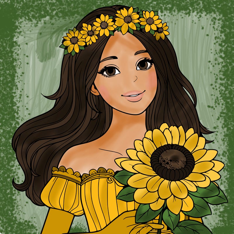 realistic flower princess