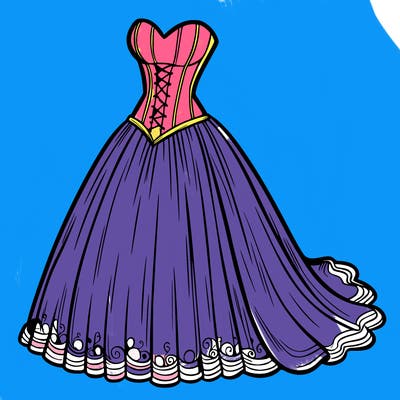 wedding dress-corset and a long and flowy skirt