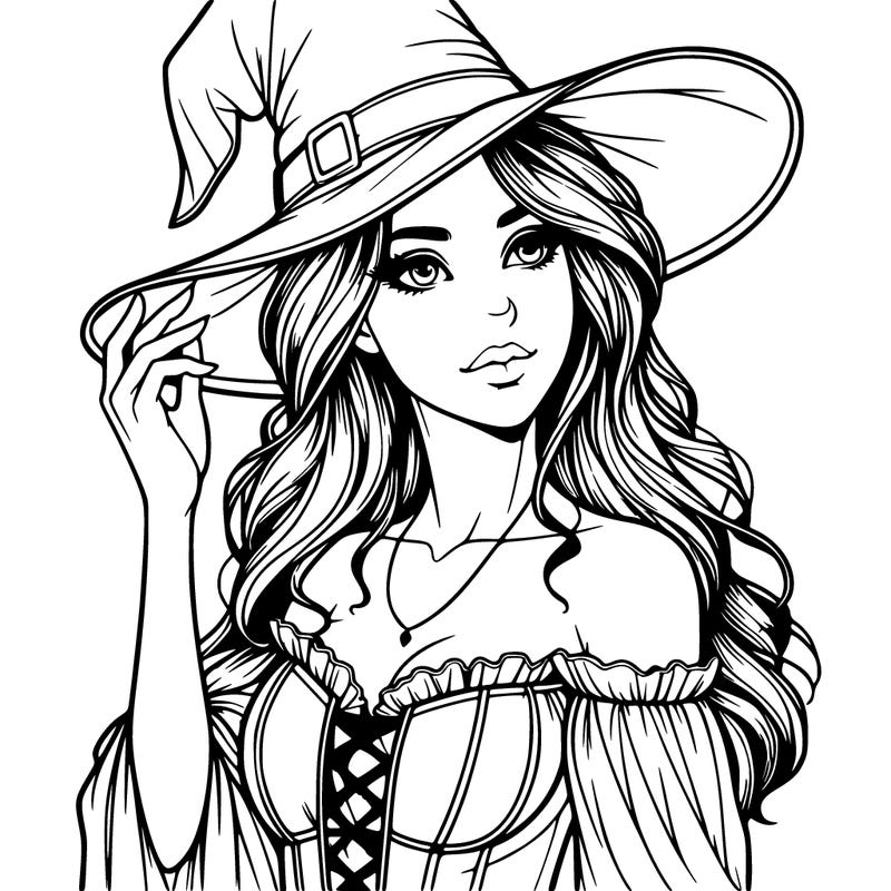 realistic beautiful witch