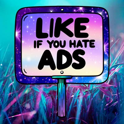 a sign that says like if you hate ads
