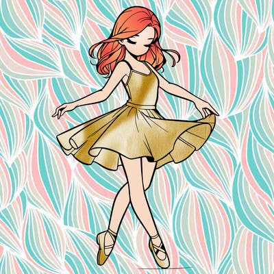 a realistic girl doing dance