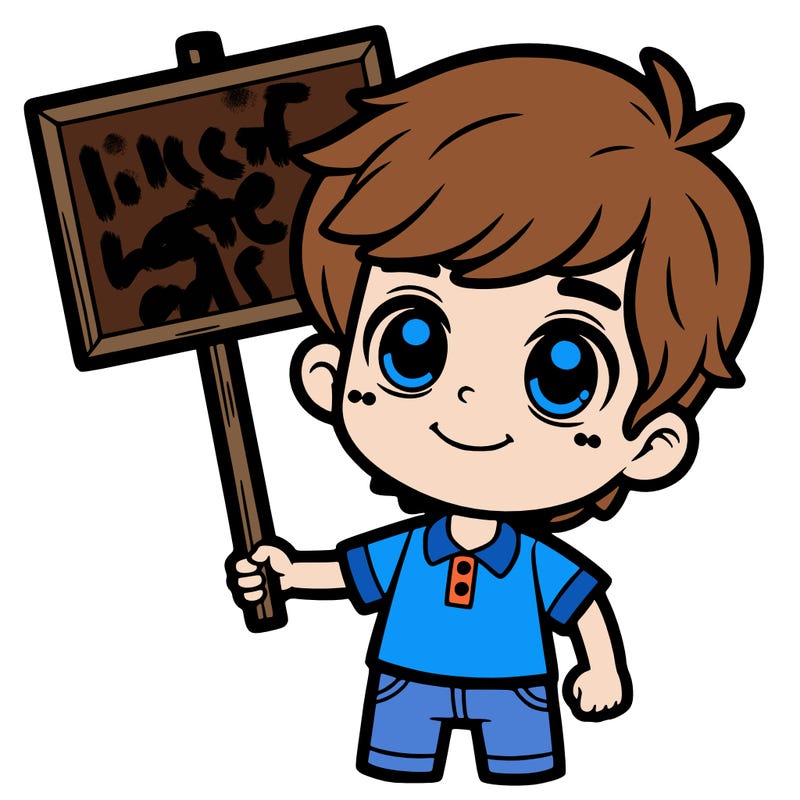 boy with sign