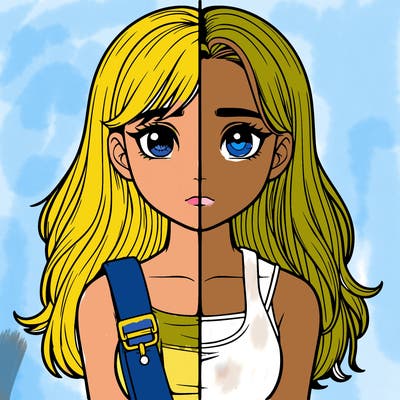 realistic girl split