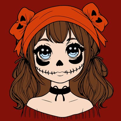 realistic girl halloween