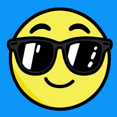 emoji with sunglasses