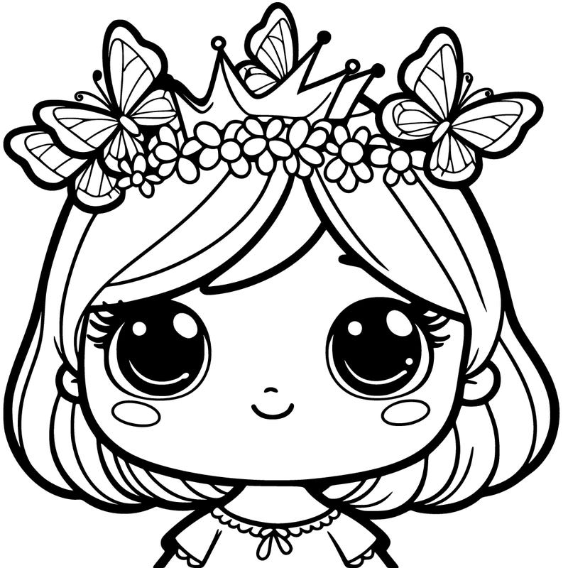 girl with butterfly crown