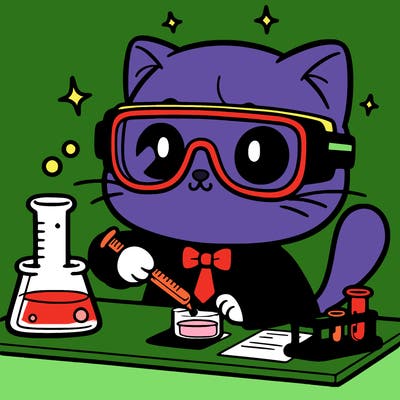 scientist cat